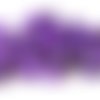 20 perles violet mouchetée 6mm (b-08) 