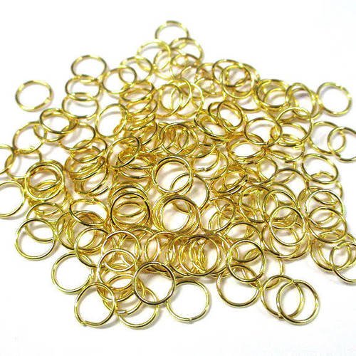 50 anneaux de jonction 7mm couleur doré 