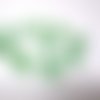 10 perles rondelle à facettes vert clair en verre 6x8mm 
