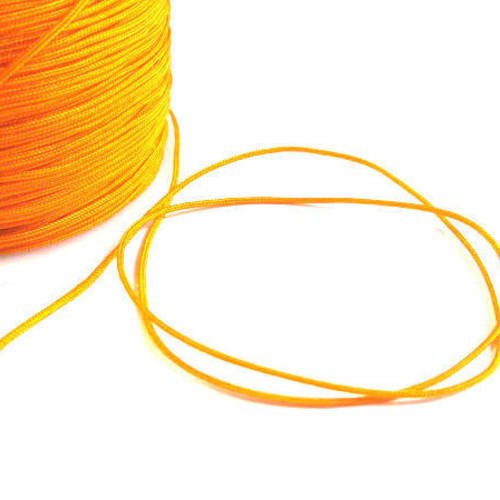 10m fil nylon orange tressé 1mm 