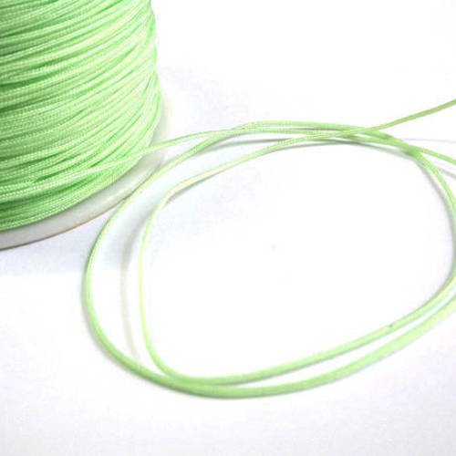 10m fil nylon vert clair tressé 1mm 