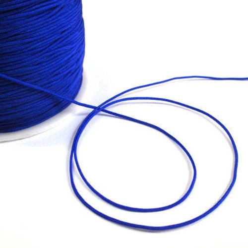 10m fil nylon bleu électrique tressé 1mm 