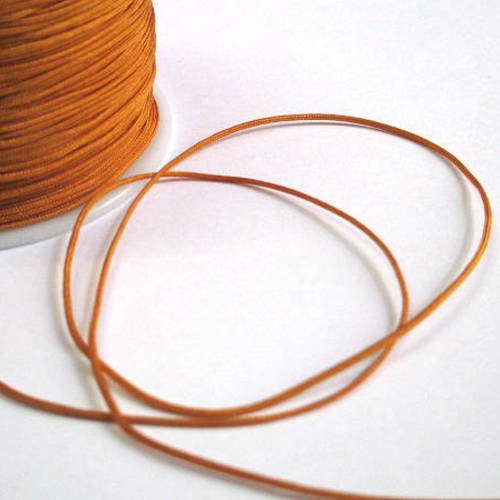 10m fil nylon marron doré tressé 1mm 