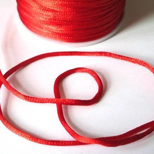 10m fil nylon rouge queue de rat 2mm 