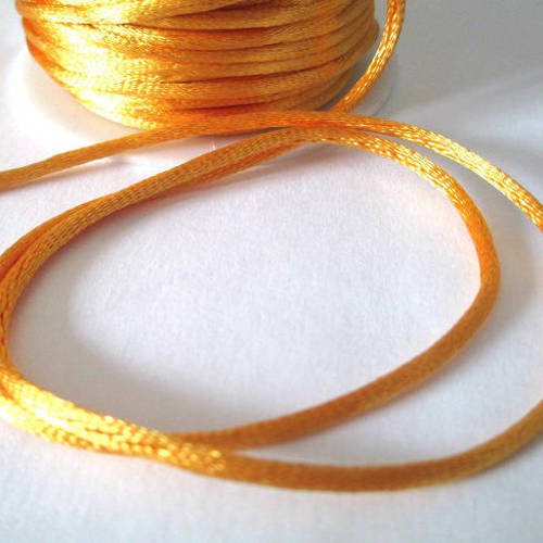 10m fil nylon  jaune doré queue de rat 2mm 