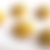5 perles jaune orangé octogone acrylique imitation howlite 15x13x7 mm 