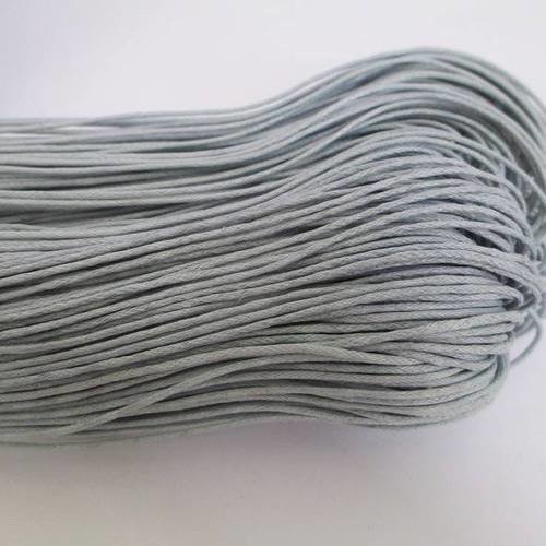 5 mètres fil coton ciré gris 1mm 