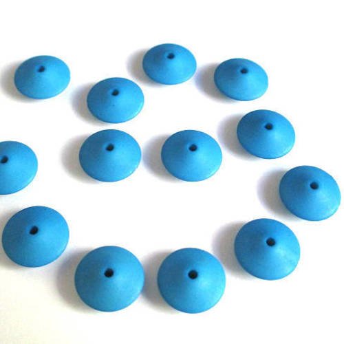 10 perles acrylique fuchsia forme bleu 14x6mm 