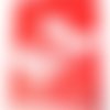 10 sachets plastique à anse 20x15cm rouge motif coeur 