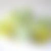 10 perles agate rayée nuances de jaune et verdâtre 6mm 