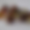 20 perles agate rayée couleur marron beige crême 4mm 