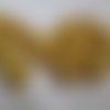 10 perles nacré doré en verre peint 8mm (d-23) 
