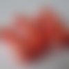 10 perles orange en verre craquelé 6mm 