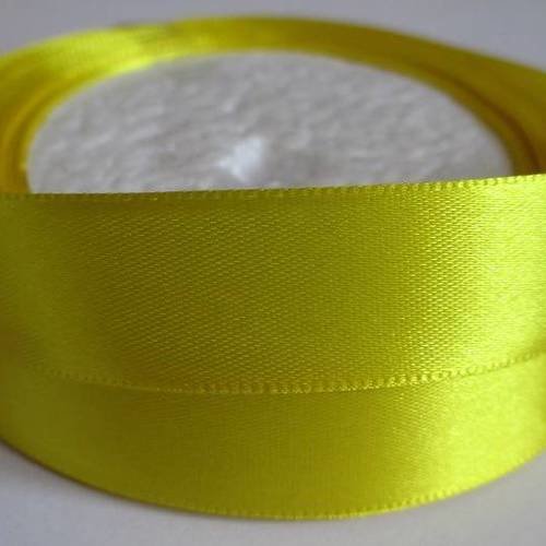 10m ruban satin couleur jaune 20mm 