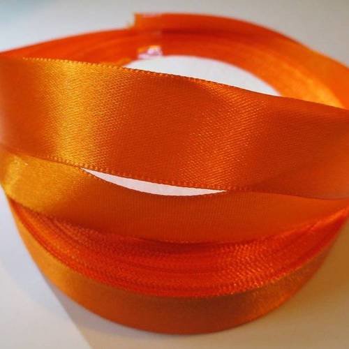 10m ruban satin couleur orange 20mm 