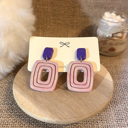 Boucle d'oreille forme géométrique