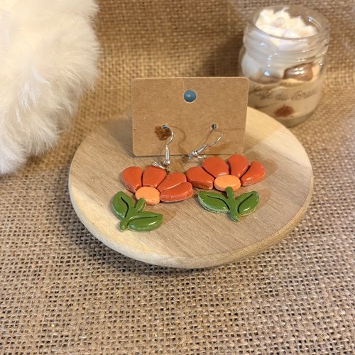 Boucle d'oreille fleur