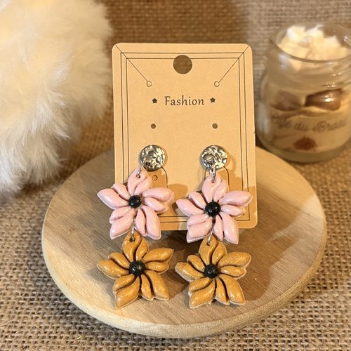 Boucle d'oreille fleur