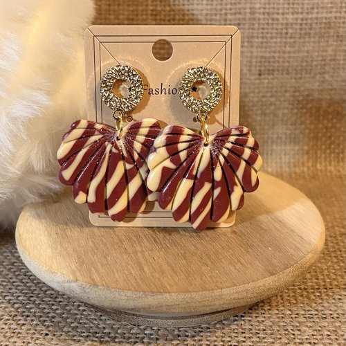 Boucle d’oreille marbré