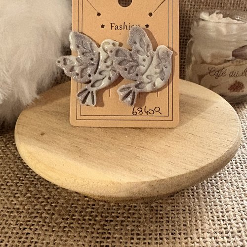 Boucle d'oreille oiseaux