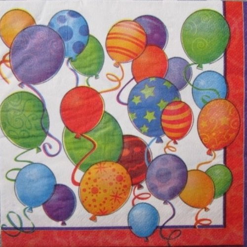 Serviette en papier ballons  (491)