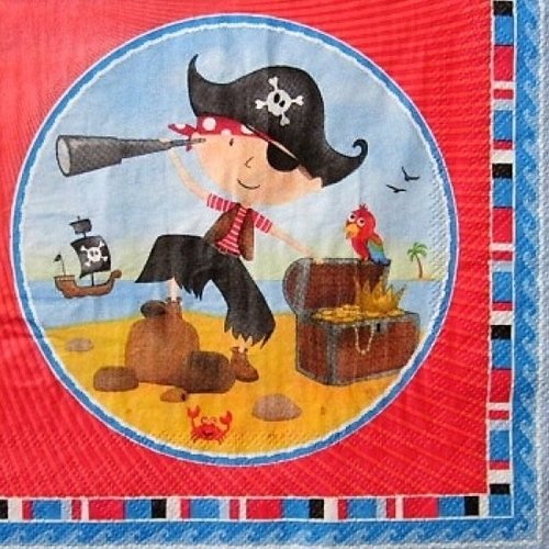 Serviette en papier pirate  (492)