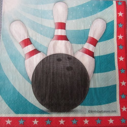 Serviette en papier quilles bowling   (509)