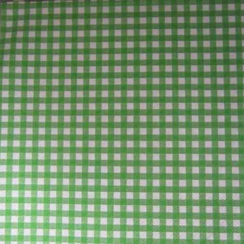 Serviette en papier vichy vert  (562) 