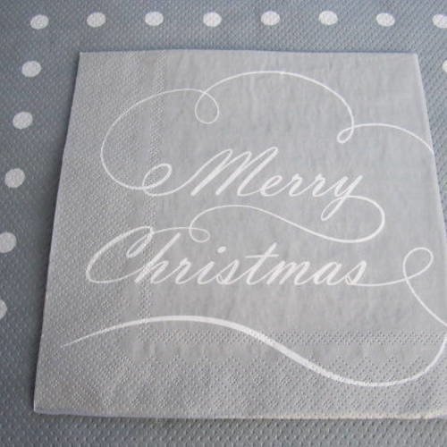 Serviette en papier noël / happy christmas  (416) 