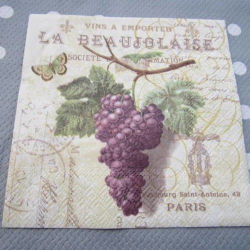 Serviette en papier la beaujolaise / vin  (384) 