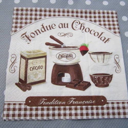 Serviette en papier fondue au chocolat  (386) 