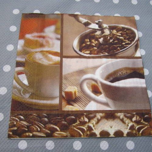 Serviette en papier café / tasse  (387) 