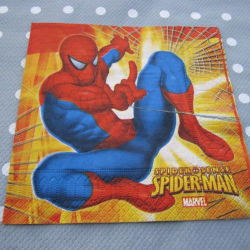 Serviette en papier spiderman  (370) 