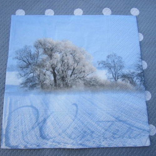 Serviette en papier paysage d'hiver / winter (347) 