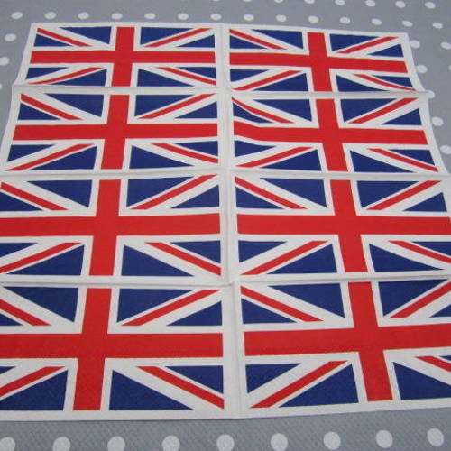 Serviette En Papier Drapeau Anglais Union Jack Londres 341 Un Grand Marche