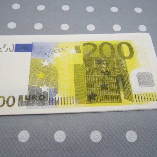 Serviette en papier billet de banque 200€ (342) 