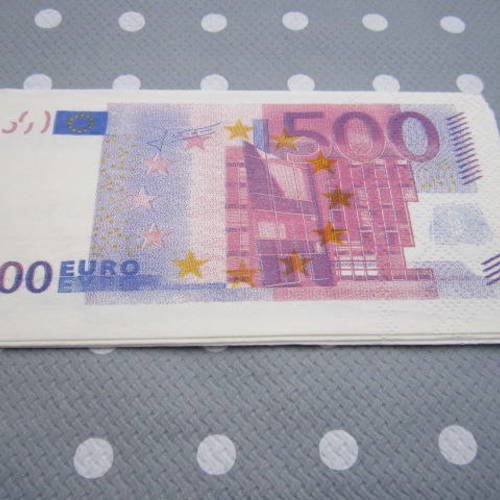Serviette en papier billet de banque 500€ (344) 