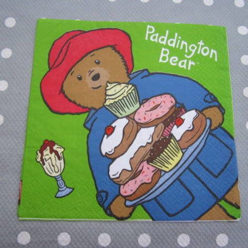 Serviette en papier ours / bear / paddington  (319)