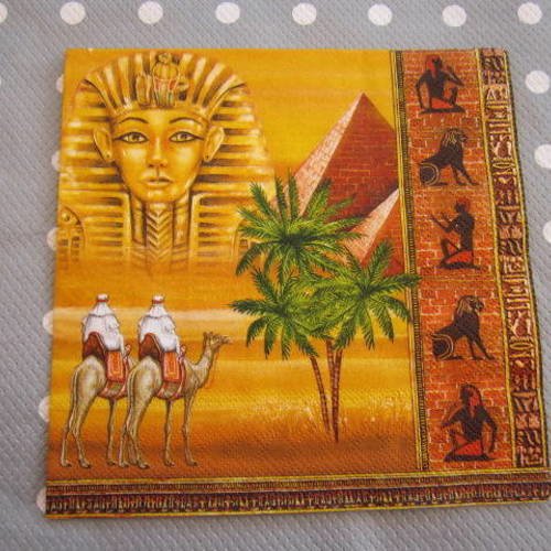 Serviette en papier pyramide / pharaon / chameau / désert  (302) 