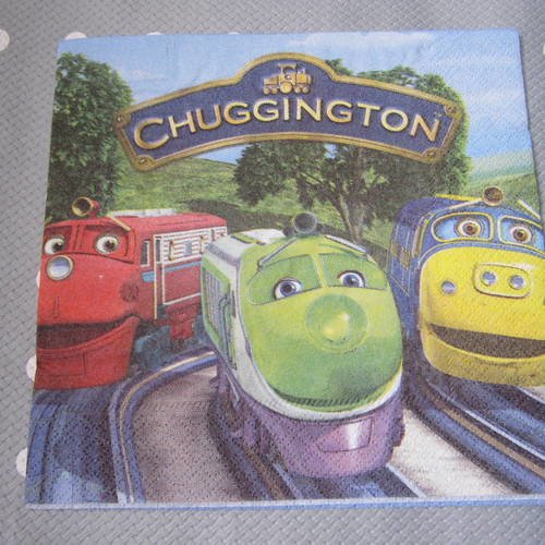 Serviette en papier chuggington / train  (252) 