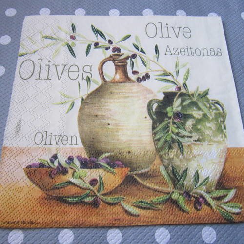 Serviette en papier olives (208) 