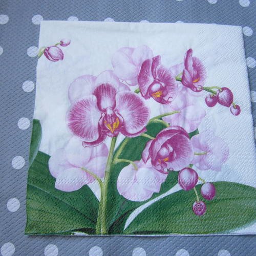 Serviette en papier orchidée (196) 