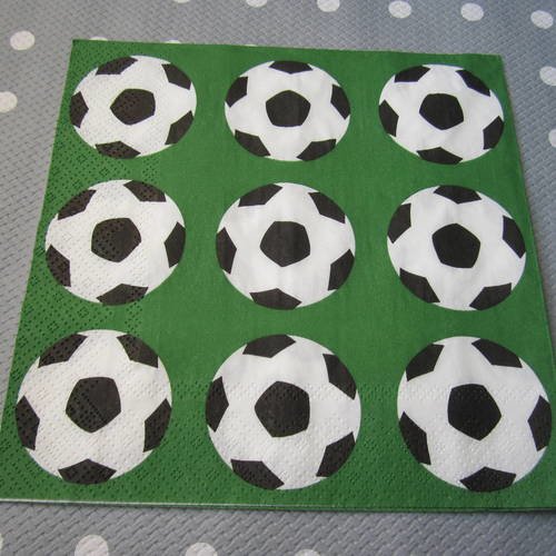 Serviette en papier ballons de football (195) 