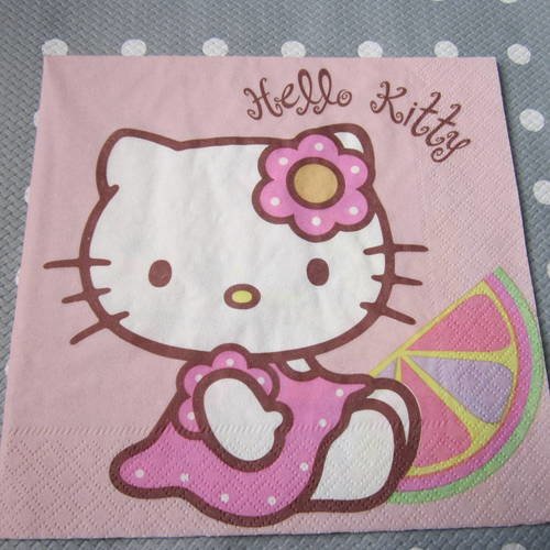 Serviette en papier hello kitty / petit chat (178) 