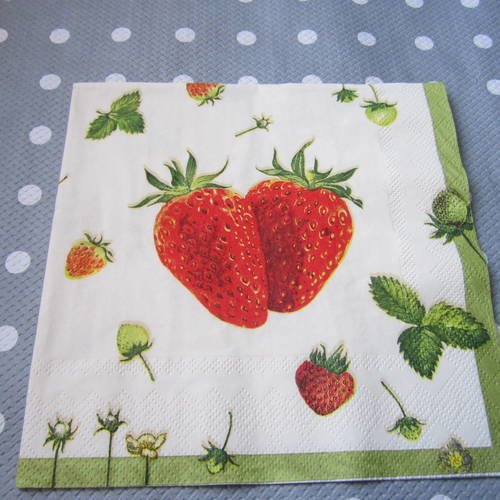 Serviette en papier les fraises (177) 