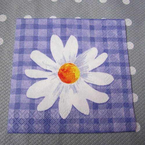 Serviette en papier fleurs blanches / marguerite (95) 