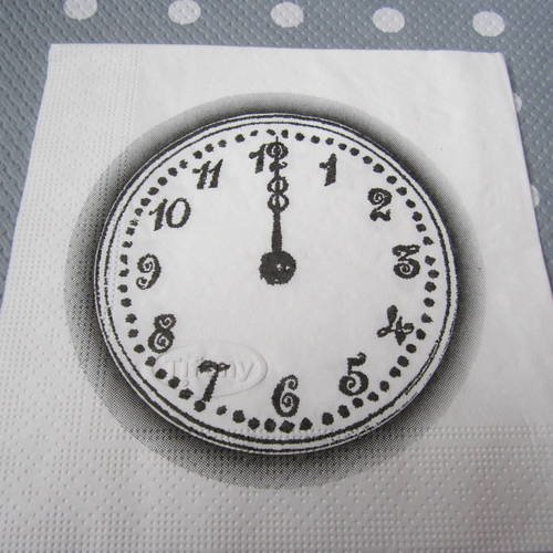 Serviette en papier horloge (72) 