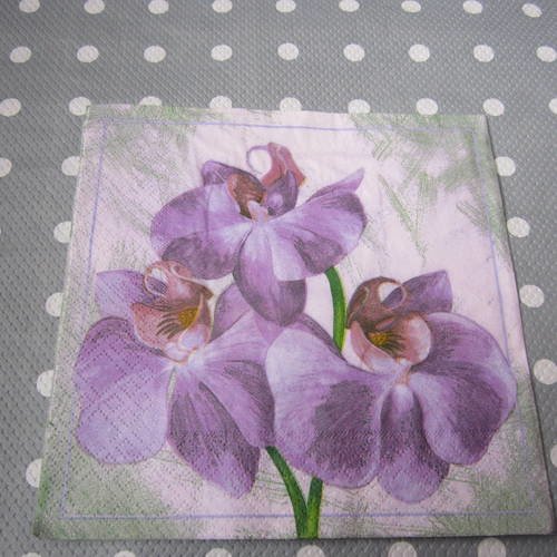 Serviette en papier orchidées / fleurs (69) 