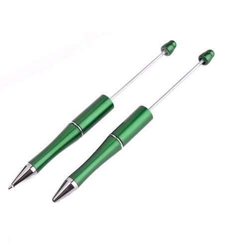 Stylo vert à décorer et à personnaliser avec des perles - créez et customiser votre stylo unique