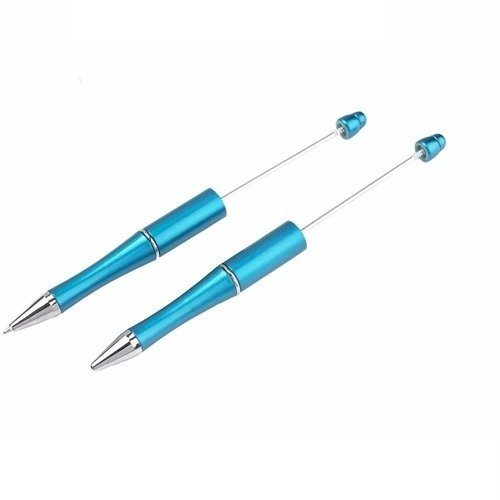 Stylo turquoise à décorer et à personnaliser avec des perles - créez et customiser votre stylo unique